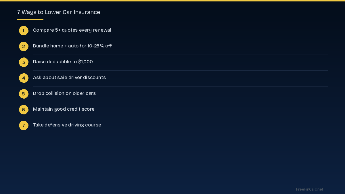 ways to lower car insurance