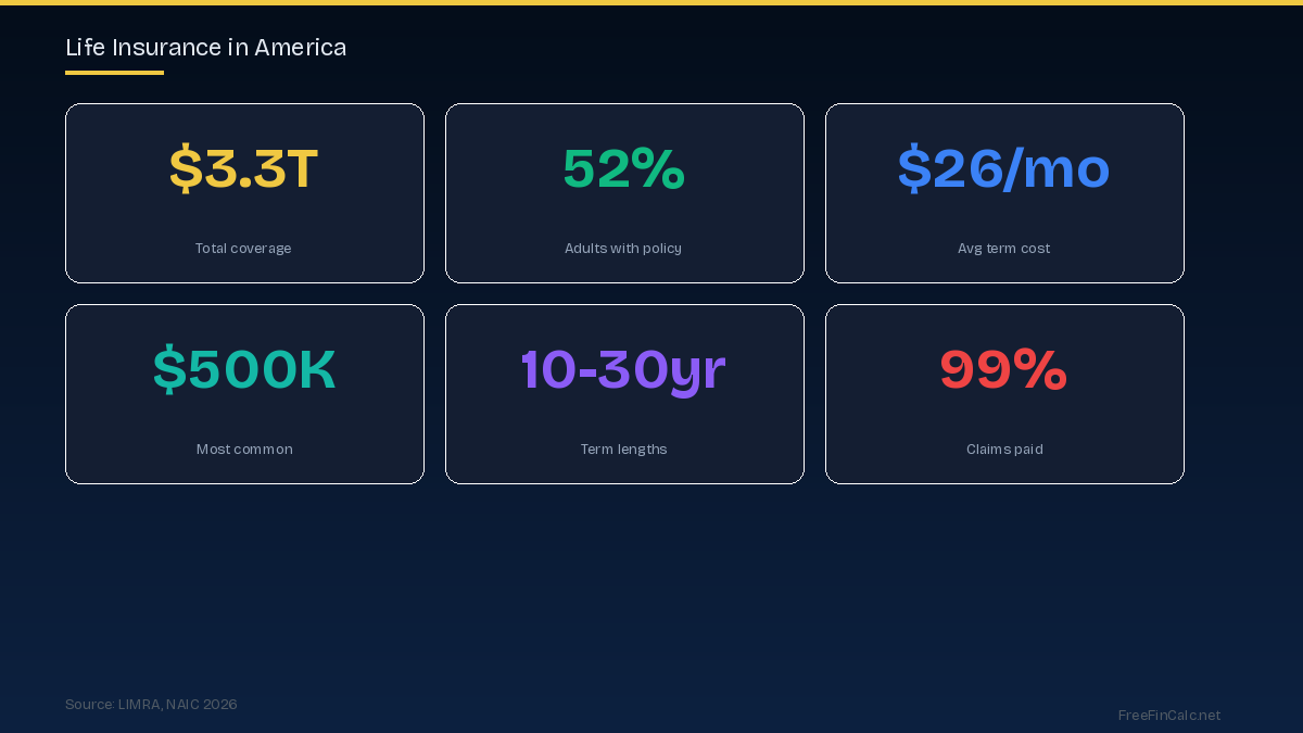 Life insurance statistics in America 2026