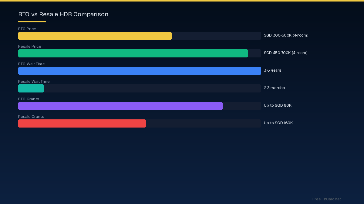 BTO vs resale HDB comparison