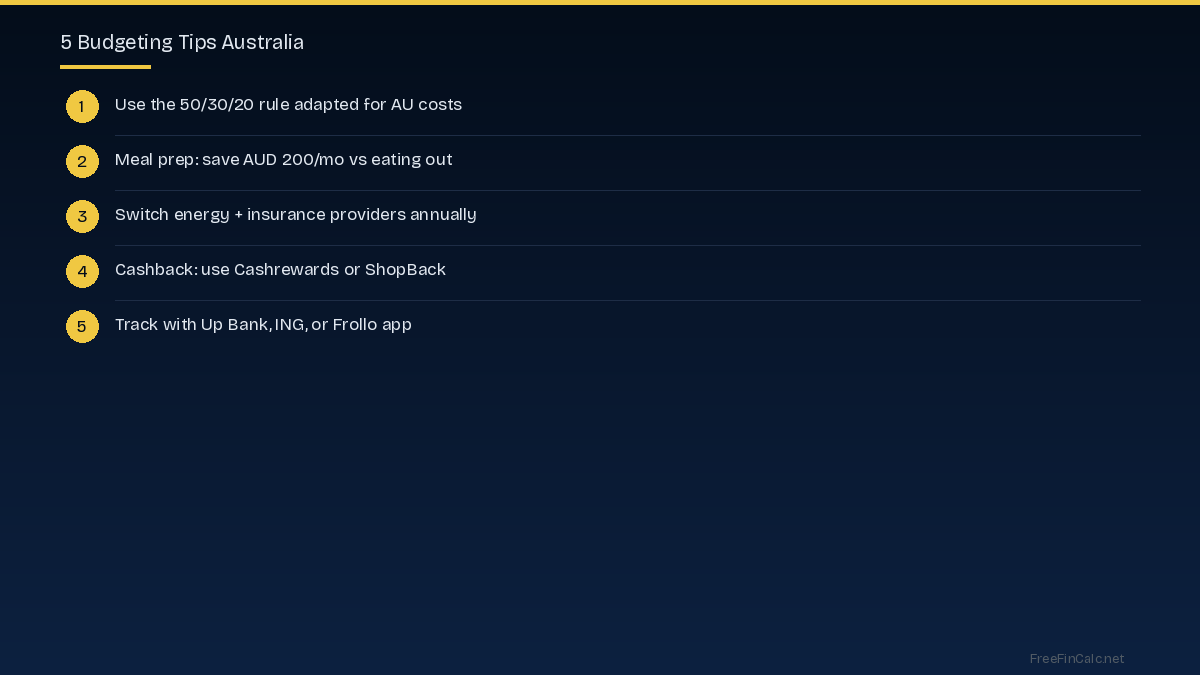 budgeting tips Australia