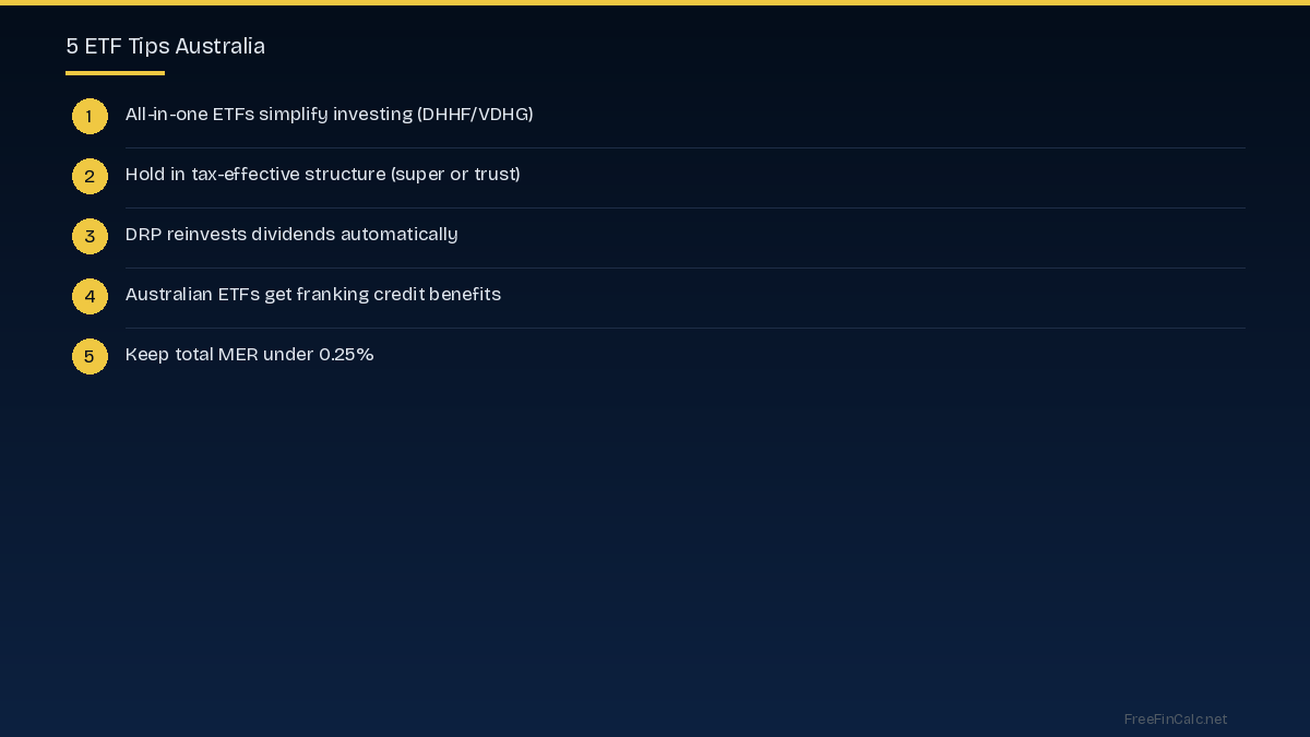 ETF investing tips Australia