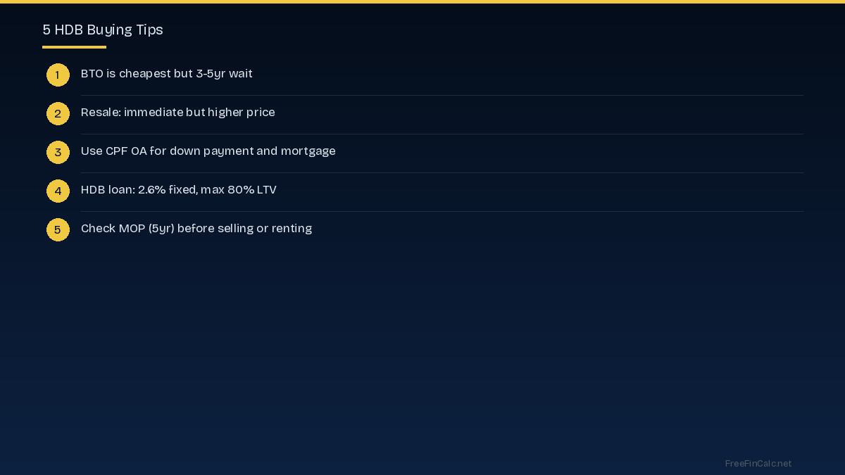 HDB buying tips Singapore