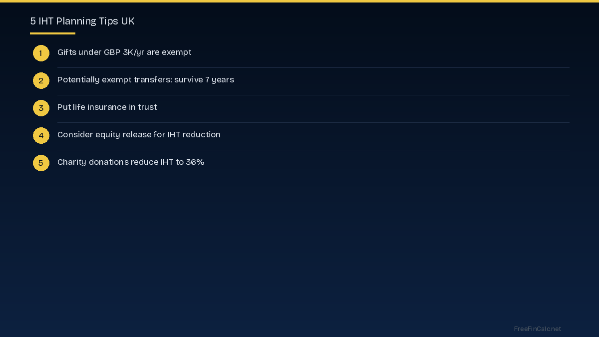 IHT planning tips UK