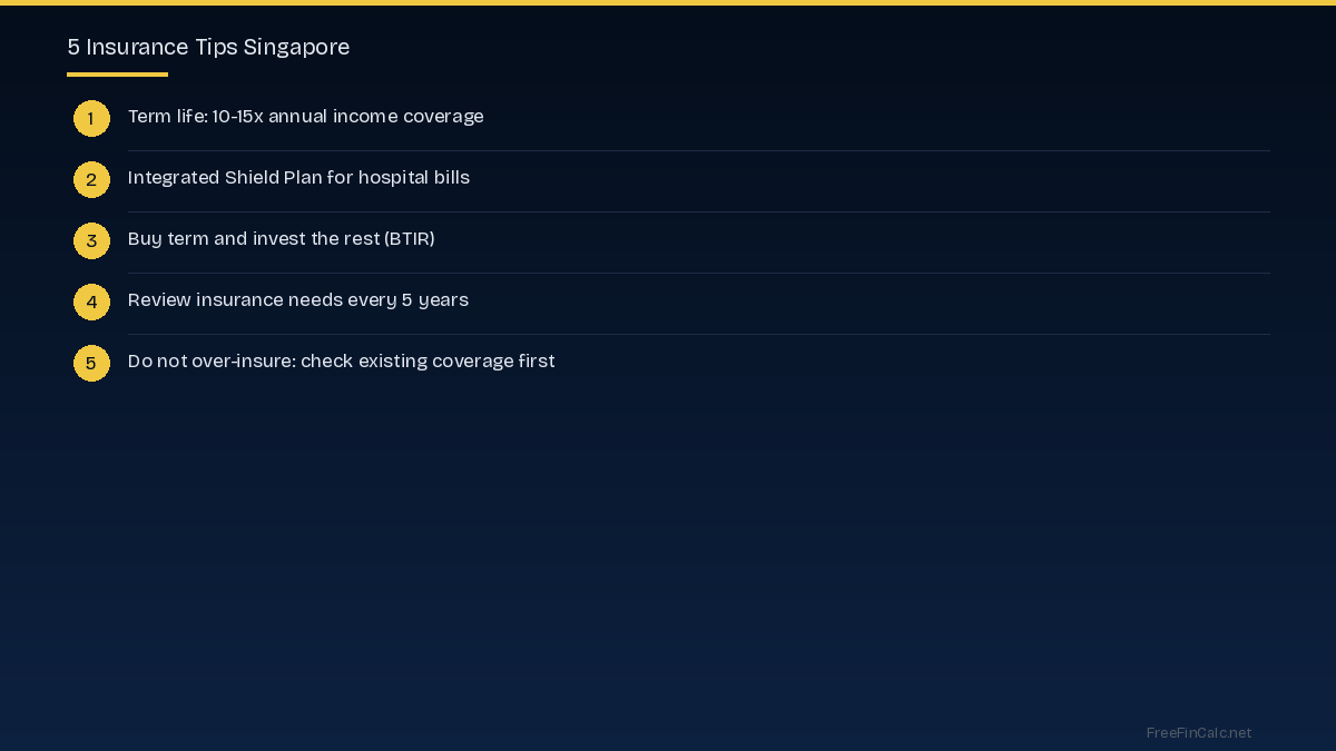 insurance tips Singapore