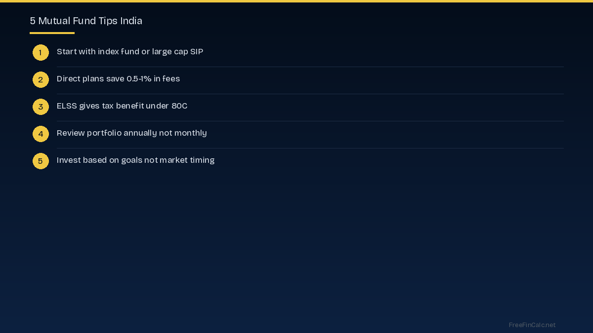 mutual fund tips India