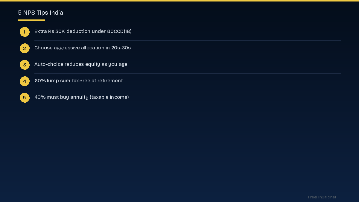 NPS tips India