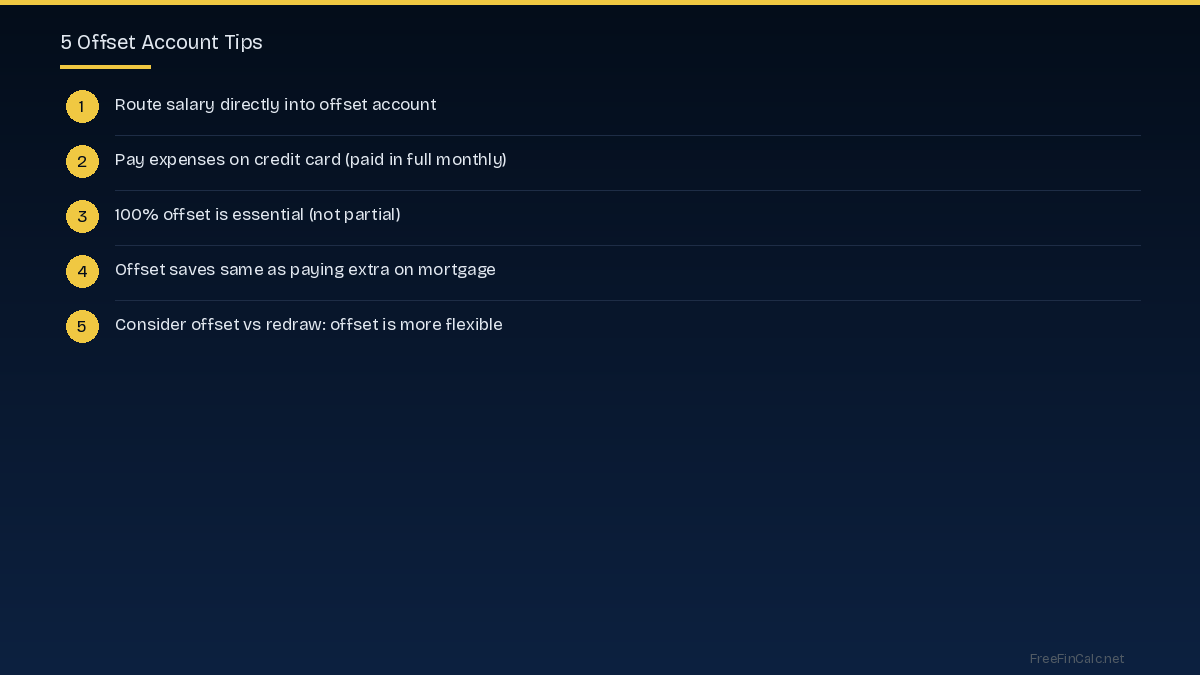 offset account tips