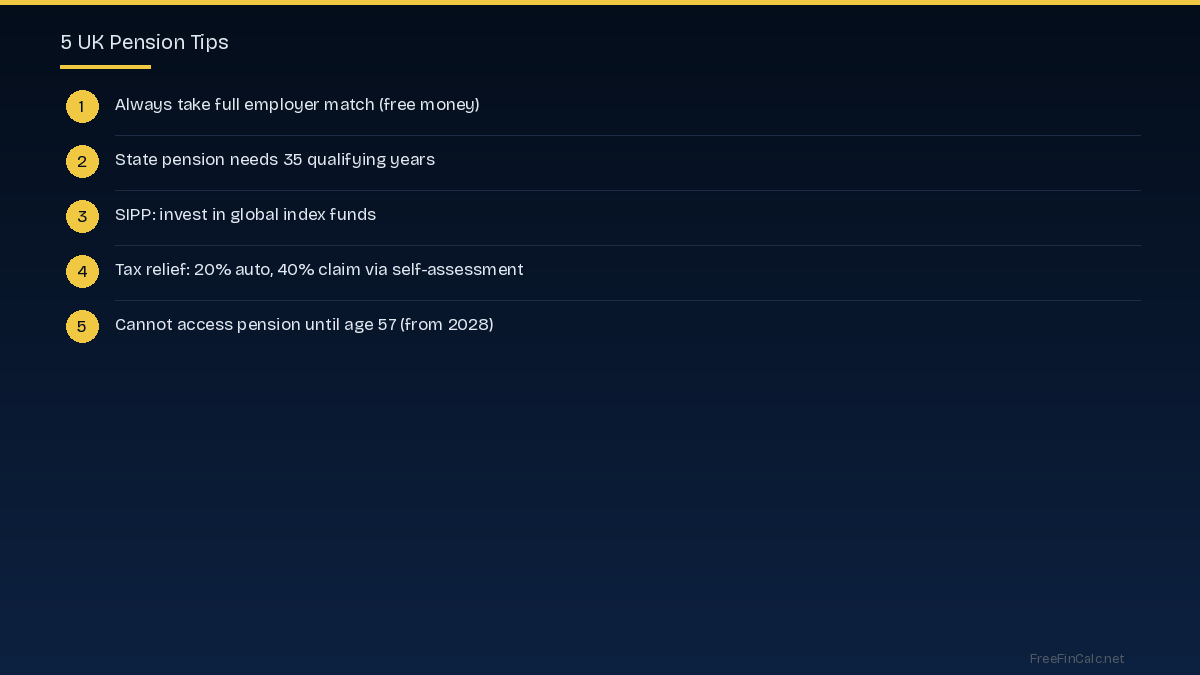UK pension tips