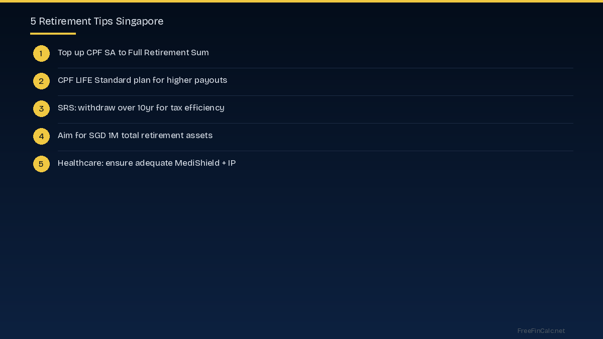 retirement tips Singapore