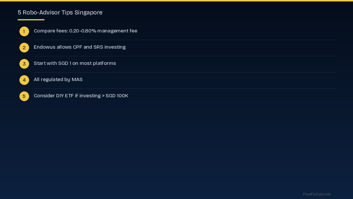 robo-advisor tips Singapore
