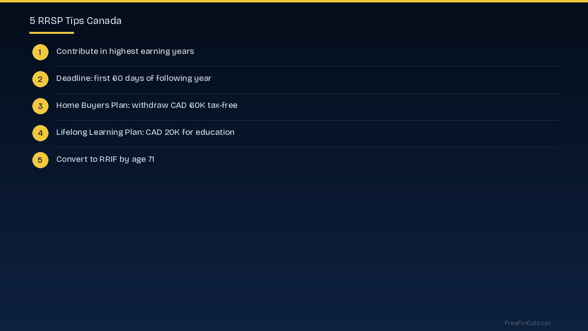RRSP tips Canada