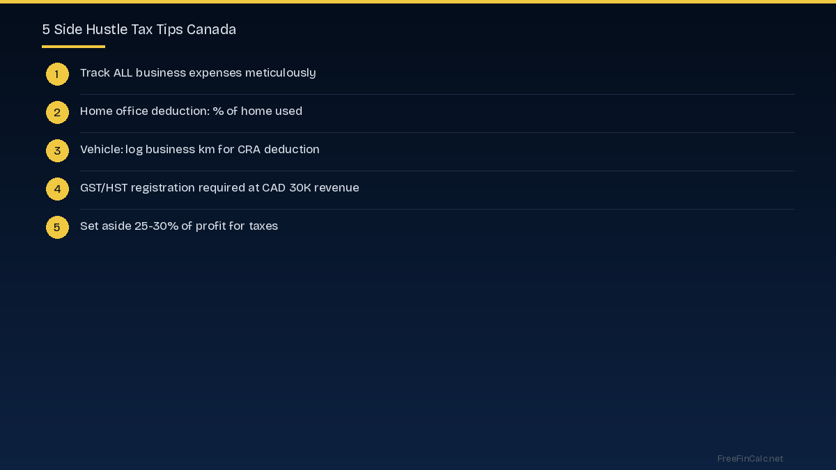 side hustle tax tips Canada