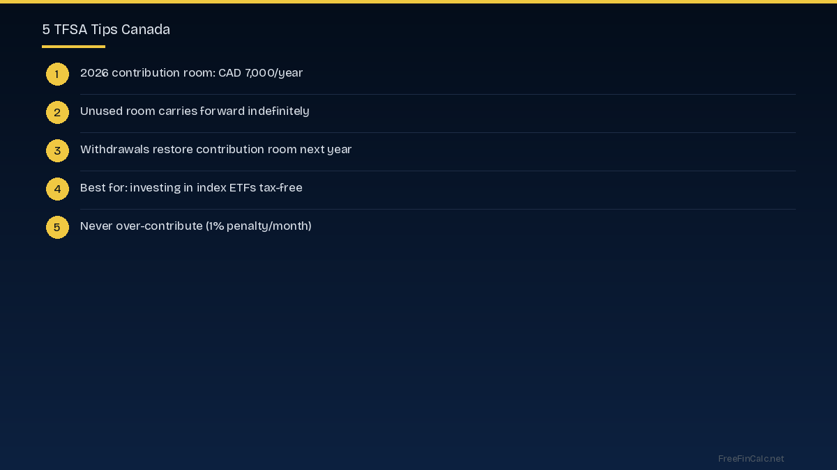 TFSA tips Canada